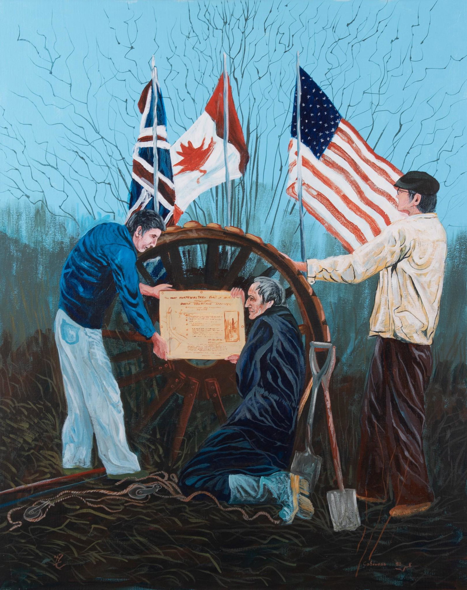 Eddy Cobiness, Manitoba, Minnesota / Canada. (1933-1996), The Most Northwestern Point..., 1982, (1 of 7)