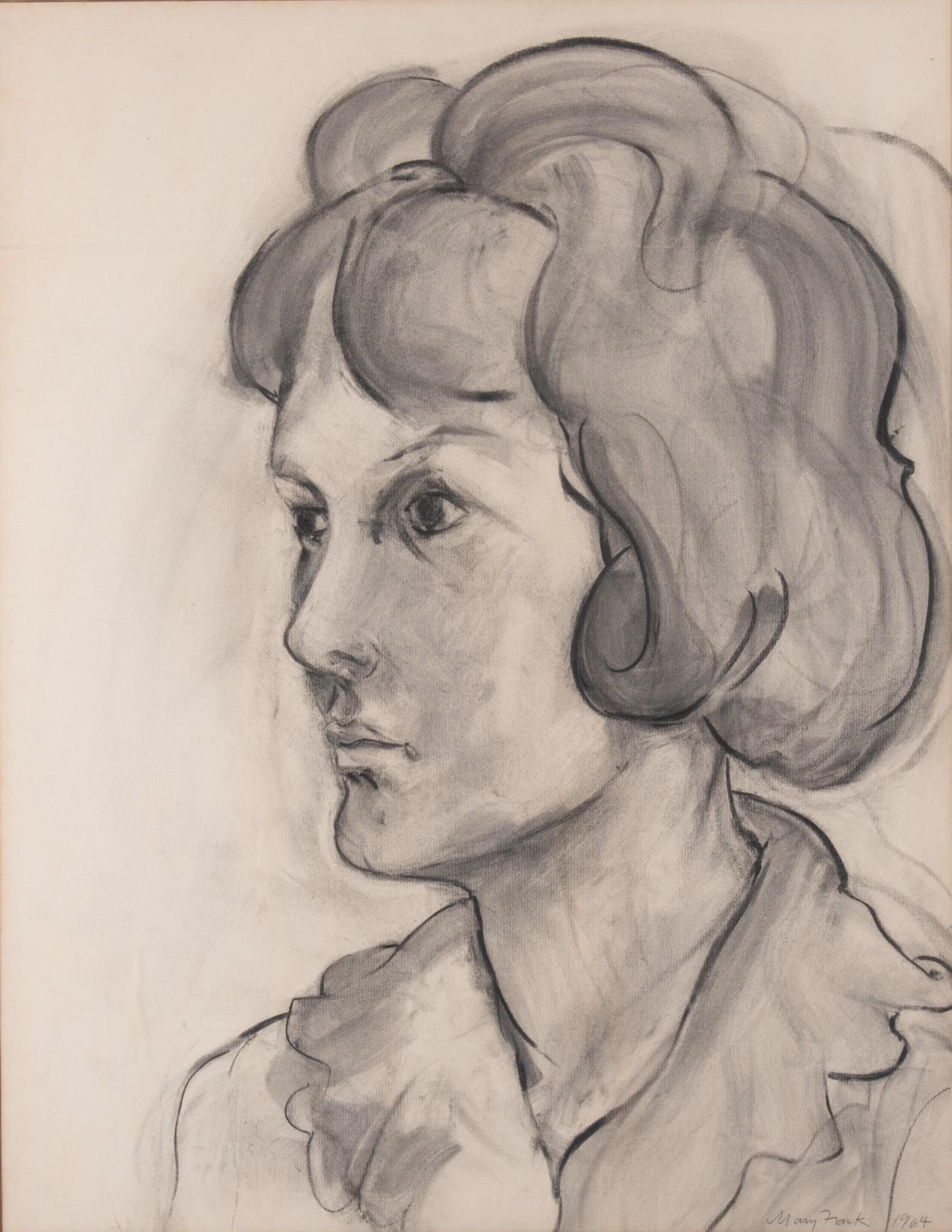 Mary Frank, New York / England (b. 1933), Portrait of Anastasia, 1964, charcoal on paper (1 of 6)