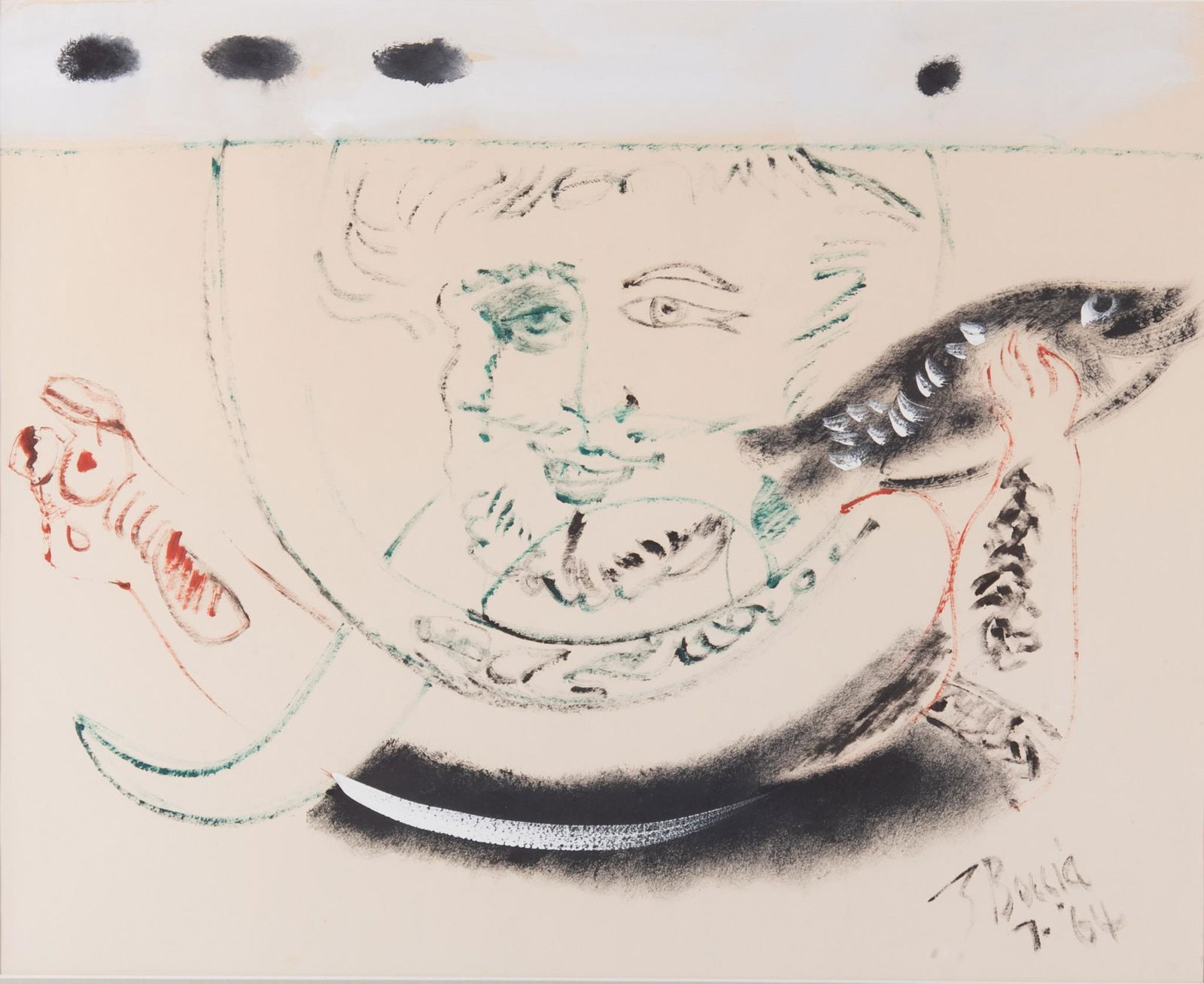 Edward Boccia, Missouri, New York / Italy (1921 - 2012), Sea Victim, 1964, mixed media (1 of 4)