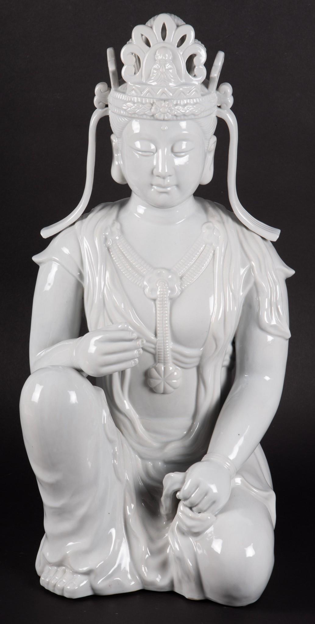 A Large Japanese Pottery Buddha Figure (1 of 4)