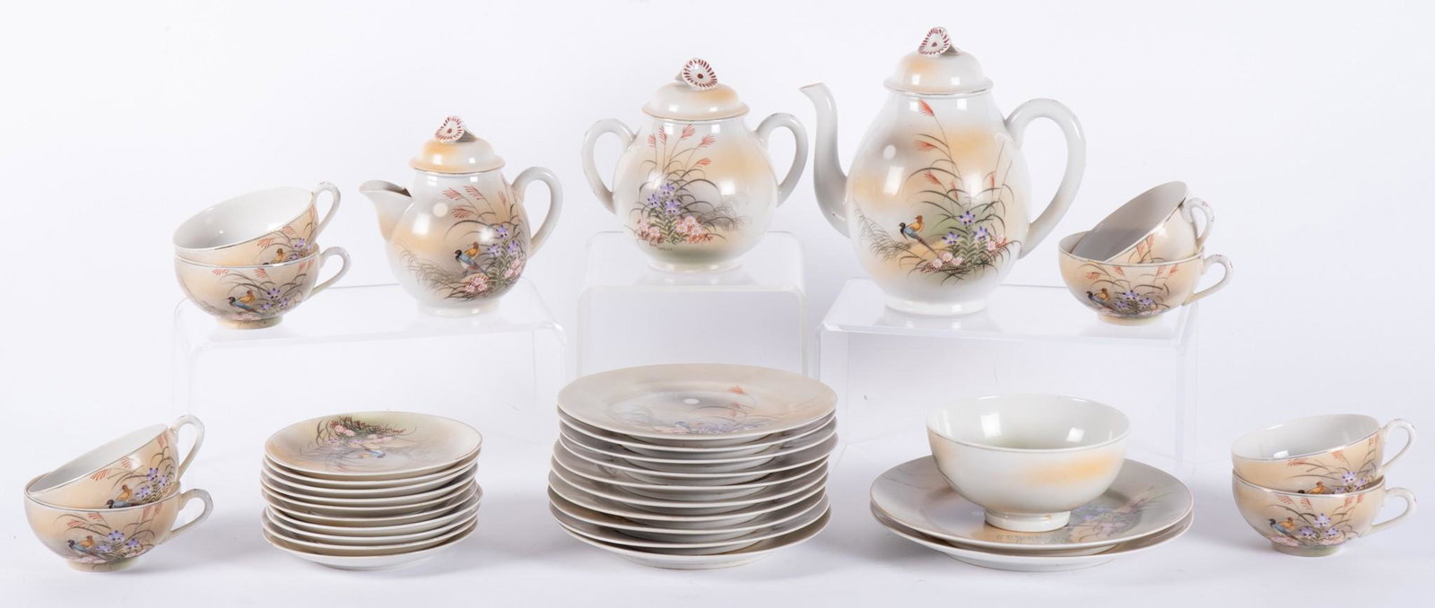 Japanese Hand Painted Porcelain Coffee or Tea Service (1 of 5)