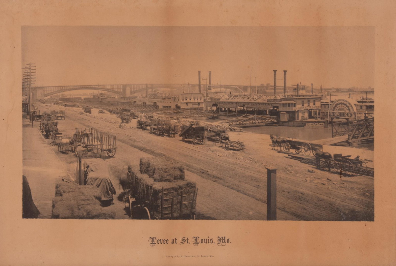 R. Benecke, St. Louis, Levee at St. Louis, MO, Artotype (1 of 3)