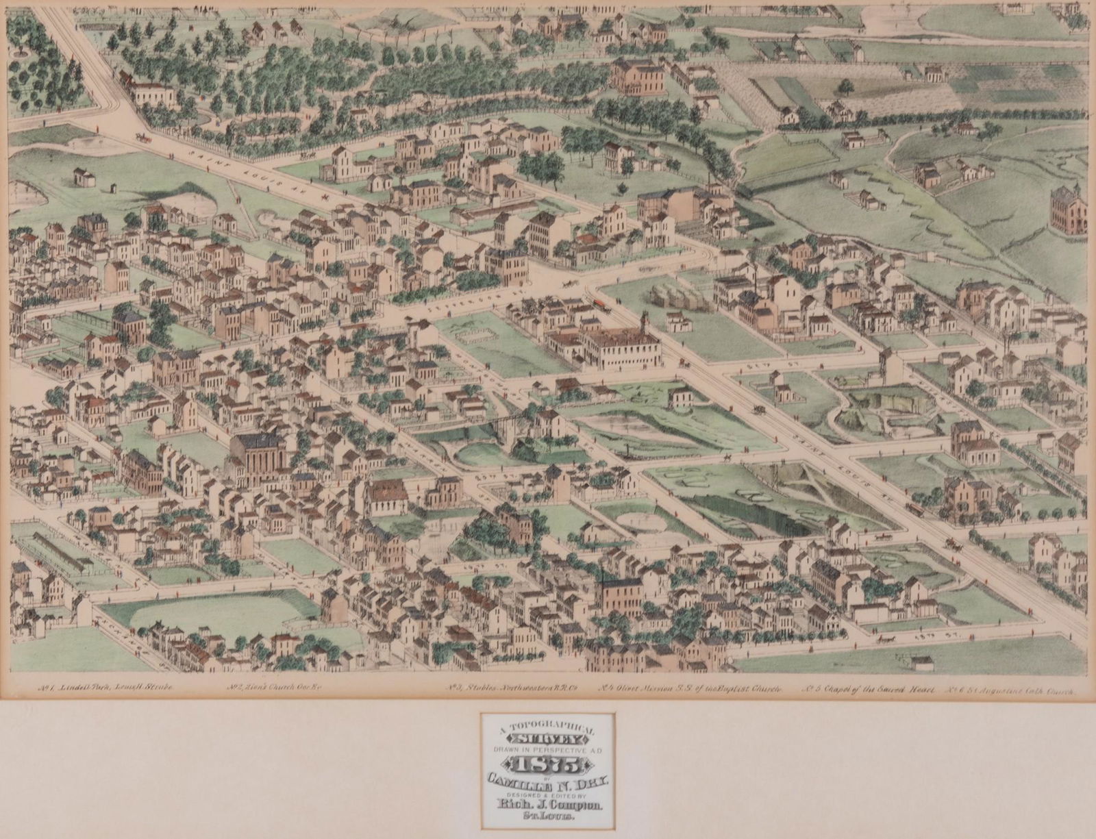Compton & Dry, 1875, Topographical Survey, St. Louis, Downtown, Plate #74 (1 of 4)