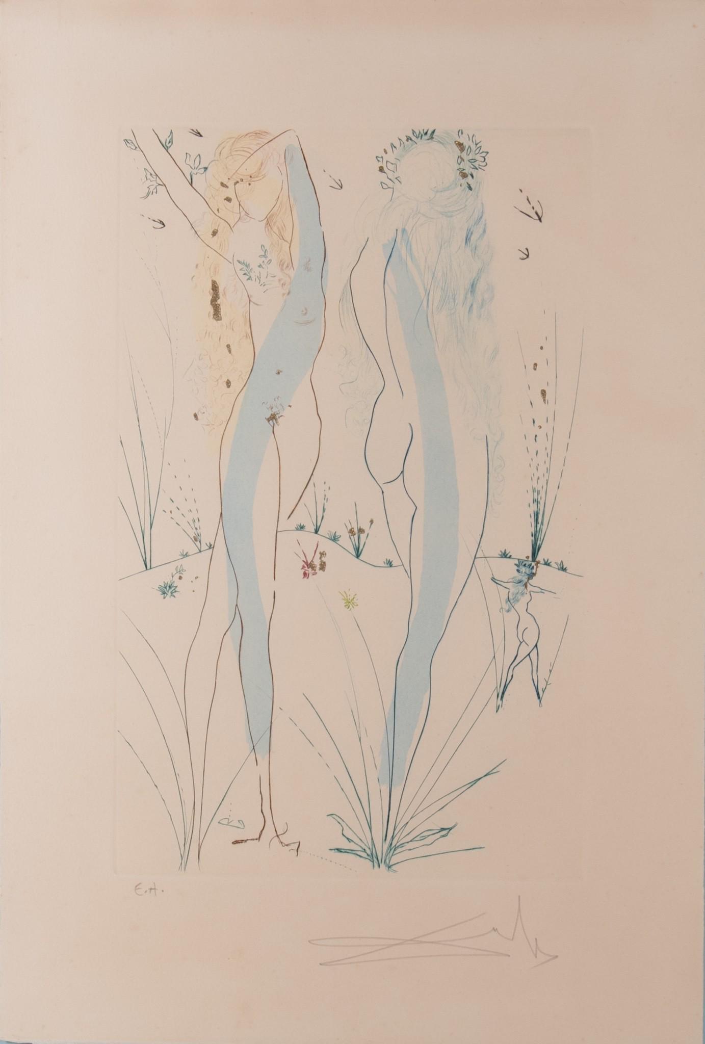 Salvador Dali, Spanish , Return Oshulamite (ML #479), color etching, E.A. (1 of 5)