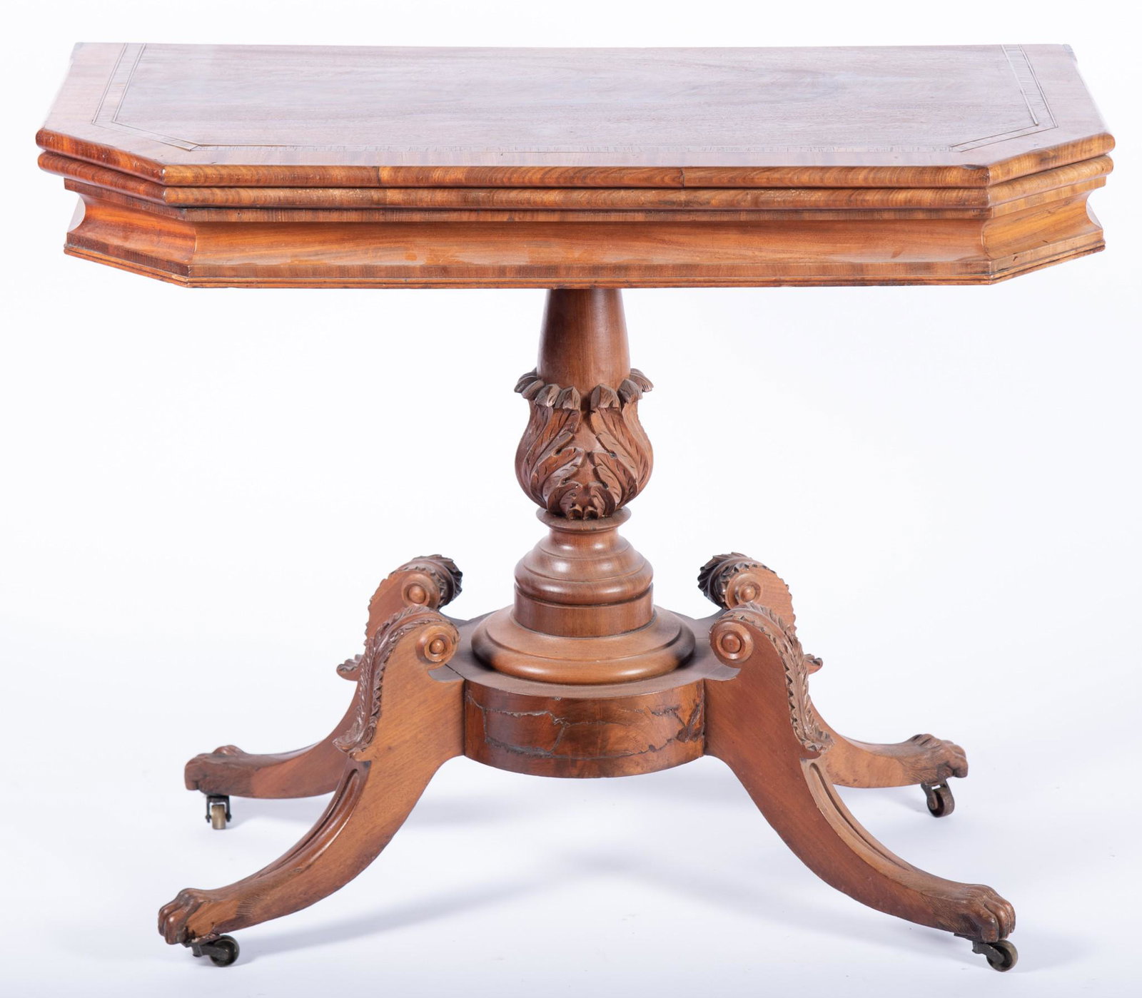Antique Mahogany Flip Top Table (1 of 5)