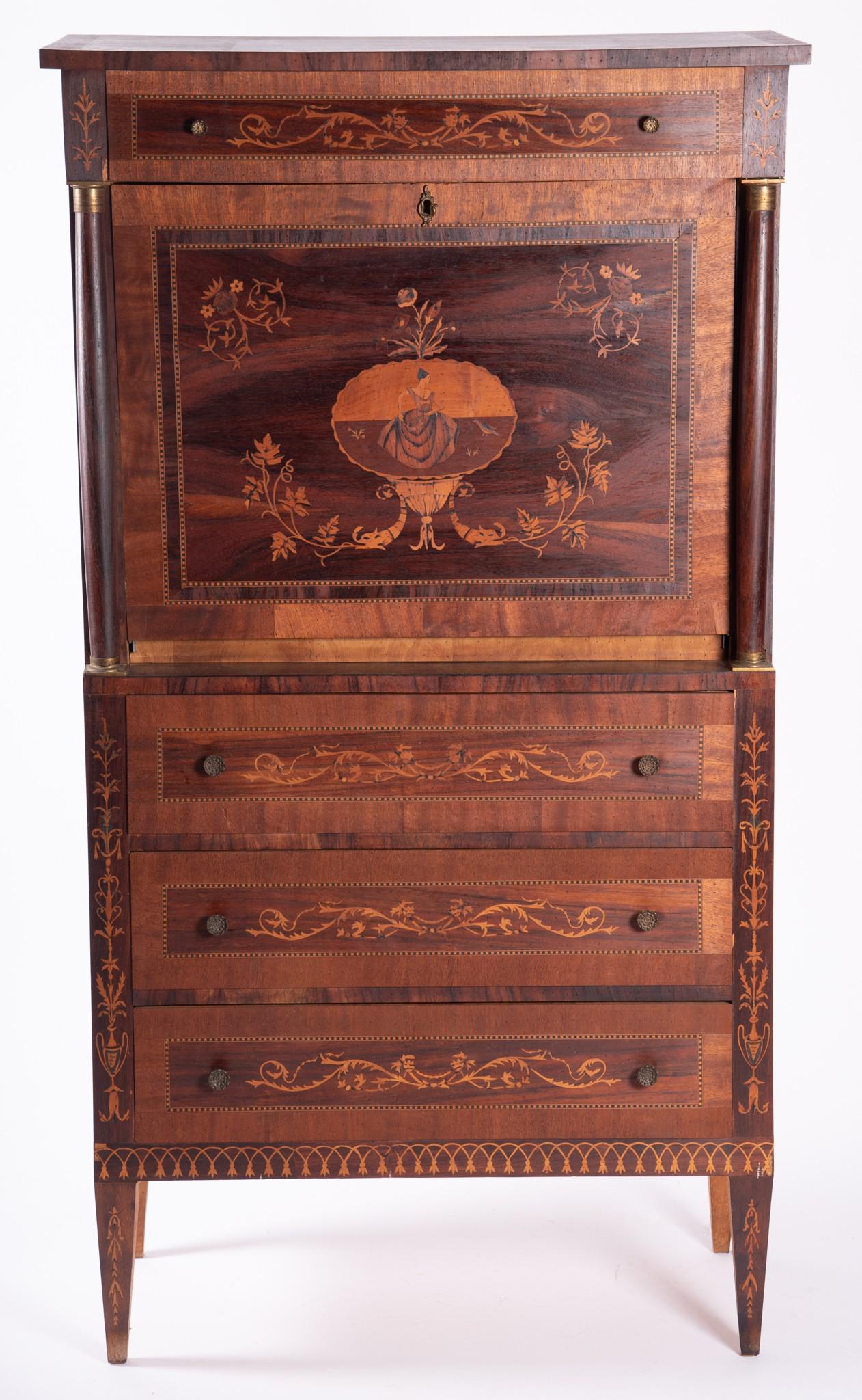 Early Twentieth Century Italian Fall Front Desk (1 of 5)