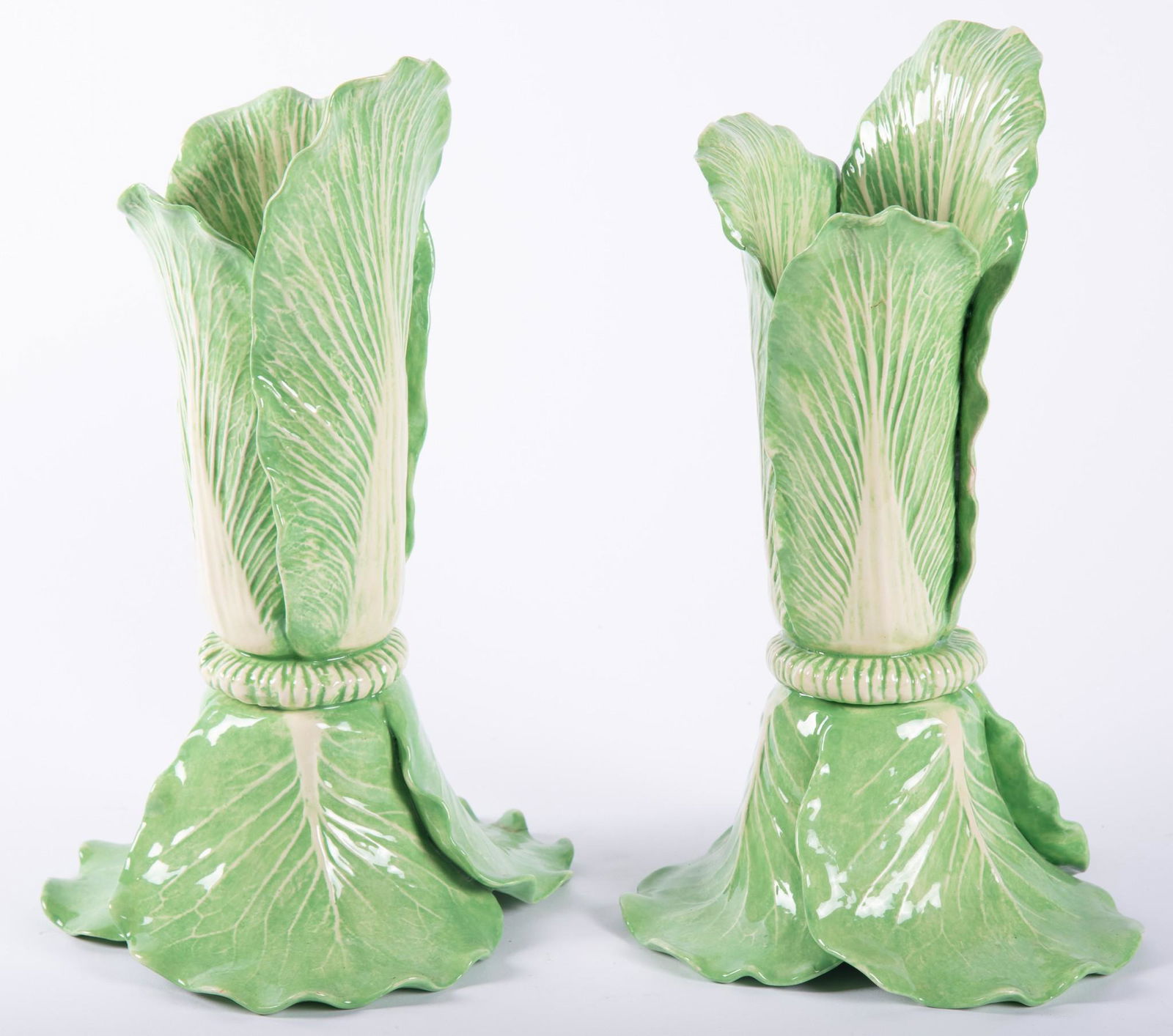 Vintage Dodie Thayer Lettuce Ware Candlesticks (1 of 8)