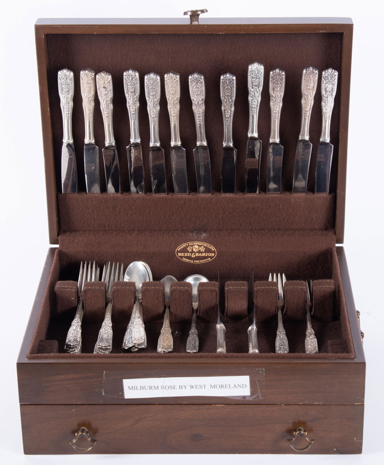 Partial Set of West Moreland Sterling Silver Flatware, Milburn Rose (1 of 6)