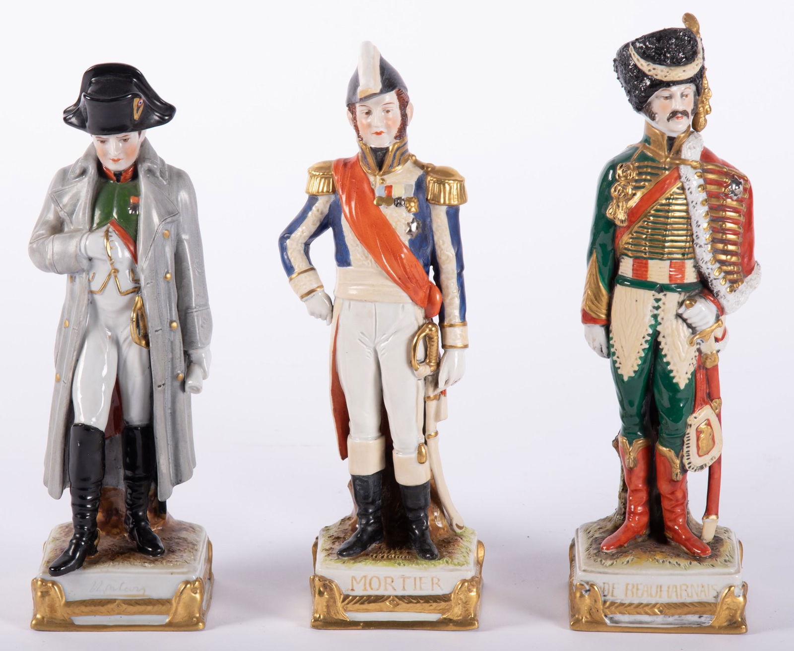 Three Antique German Porcelain Napoleonic Figures, Scheibe (1 of 4)