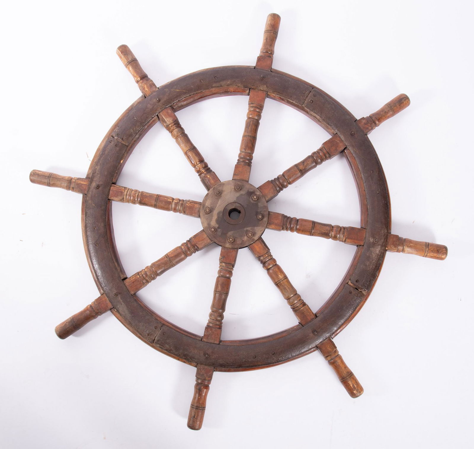 Antique Ship's Wheel with Eight Spokes (1 of 2)