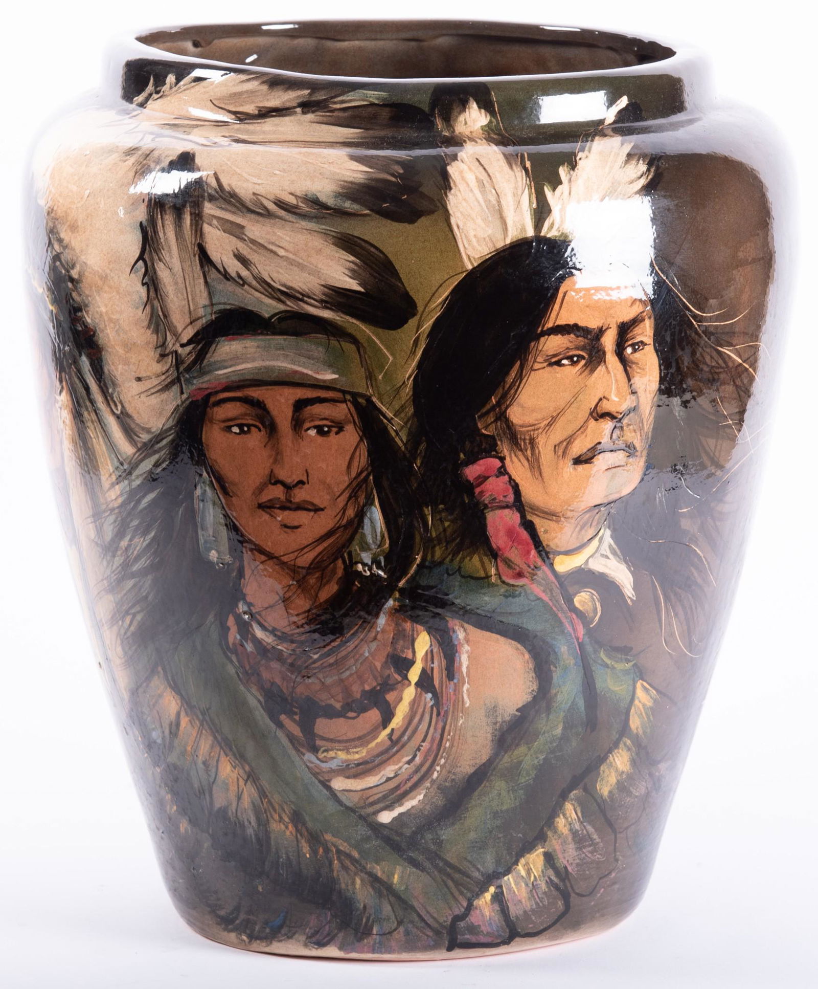 Rick Wisecarver, Monumental Wihoa Hand-Painted Art Pottery Vase (1 of 4)