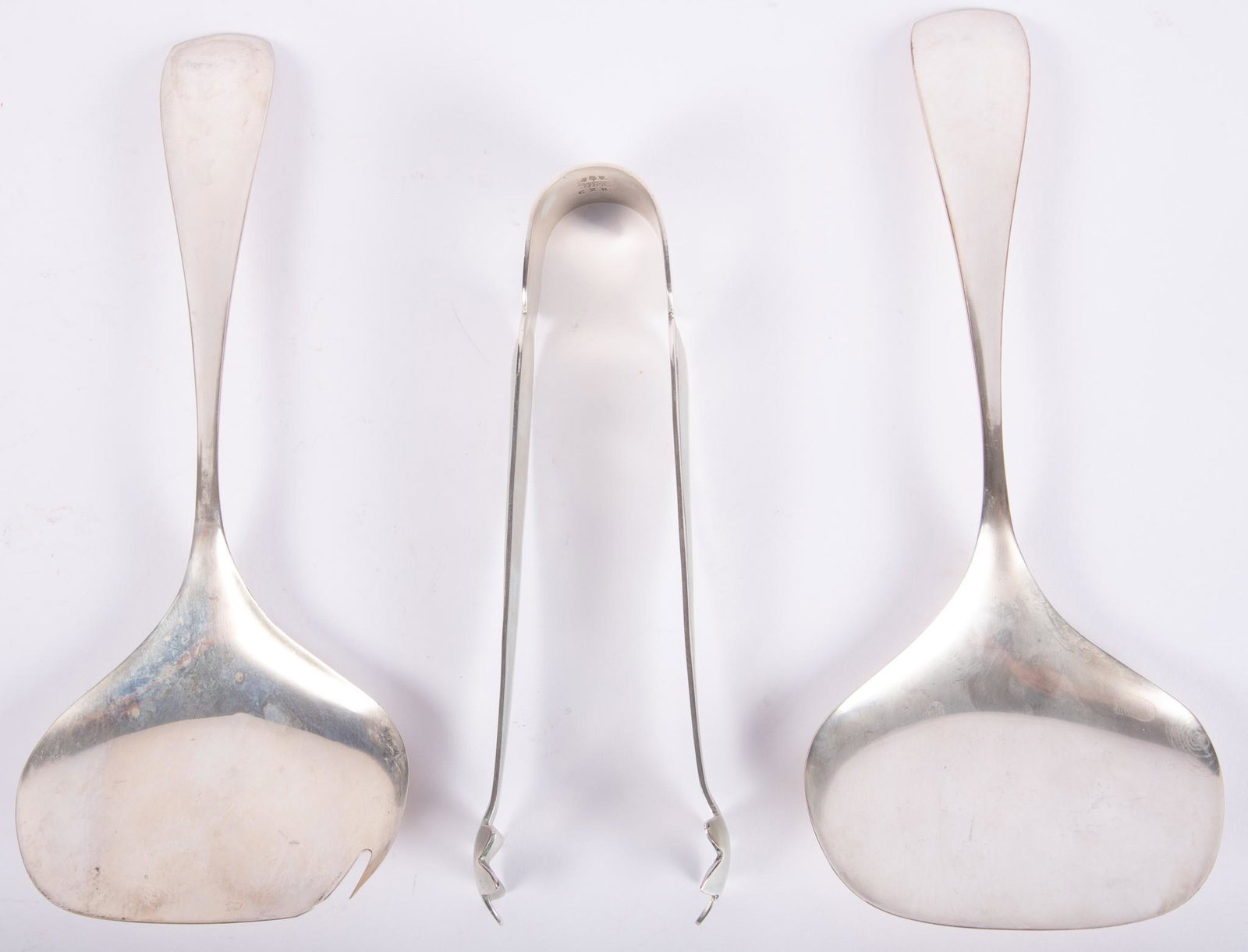 Mexican Sterling Silver Serving Set, and Sanborns Tongs, Mid-Century Modern (1 of 5)