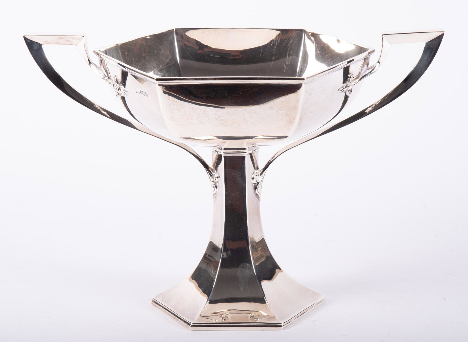 A Fine and Large Tudric Style Sterling Silver Compote, Walker & Hall (1 of 4)