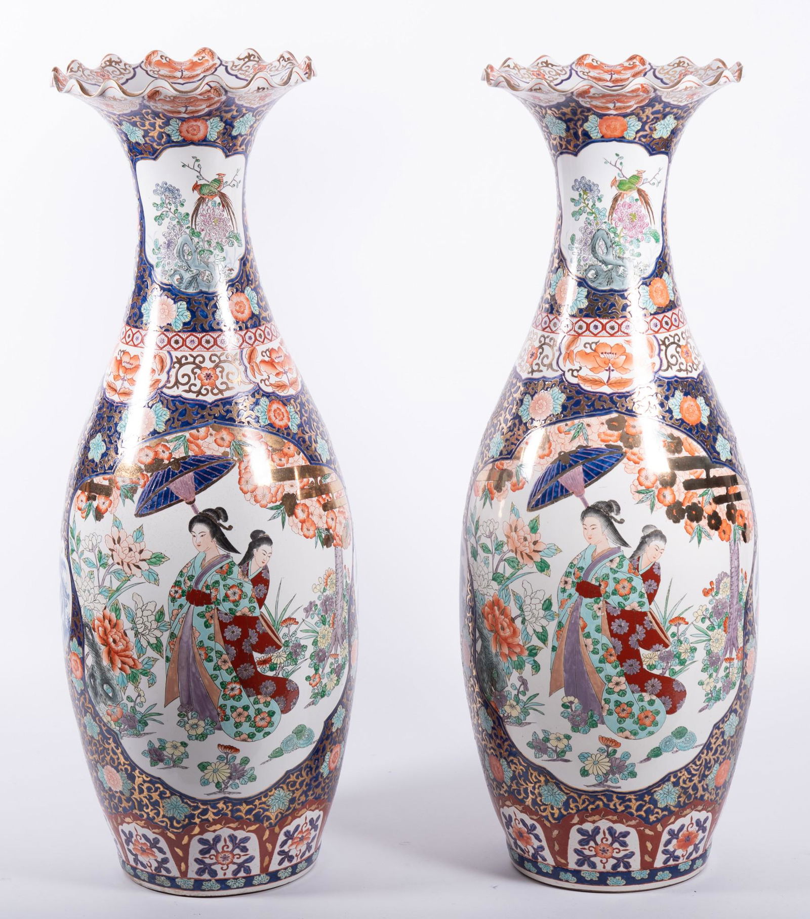 Large Pair of Chinese Porcelain Palace Vases (1 of 5)