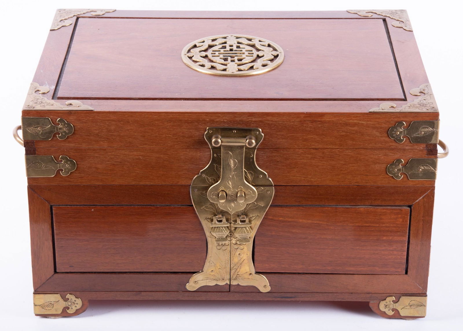 Mid Century Chinese Rosewood Oversized Jewelry Box (1 of 3)