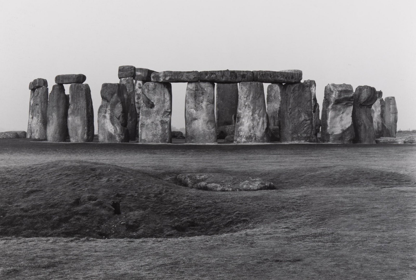 Paul Caponigro, American (b. 1932), Stonehenge Overview, England, 1967, gelatin silver: Paul Caponigro American, (b. 1932) Stonehenge Overview, England, 1967 gelatin silver signed in pencil on the mount, framed. 12 7/8 x 19 1/8 inches