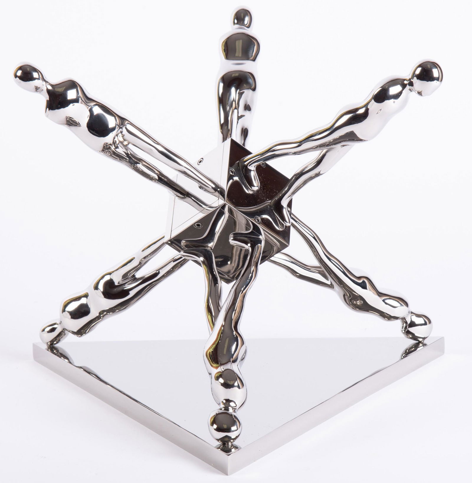 Ernest Tino Trova, Missouri (1927-2009), Walking Jackman, 1986, stainless steel, #41/99 (1 of 9)