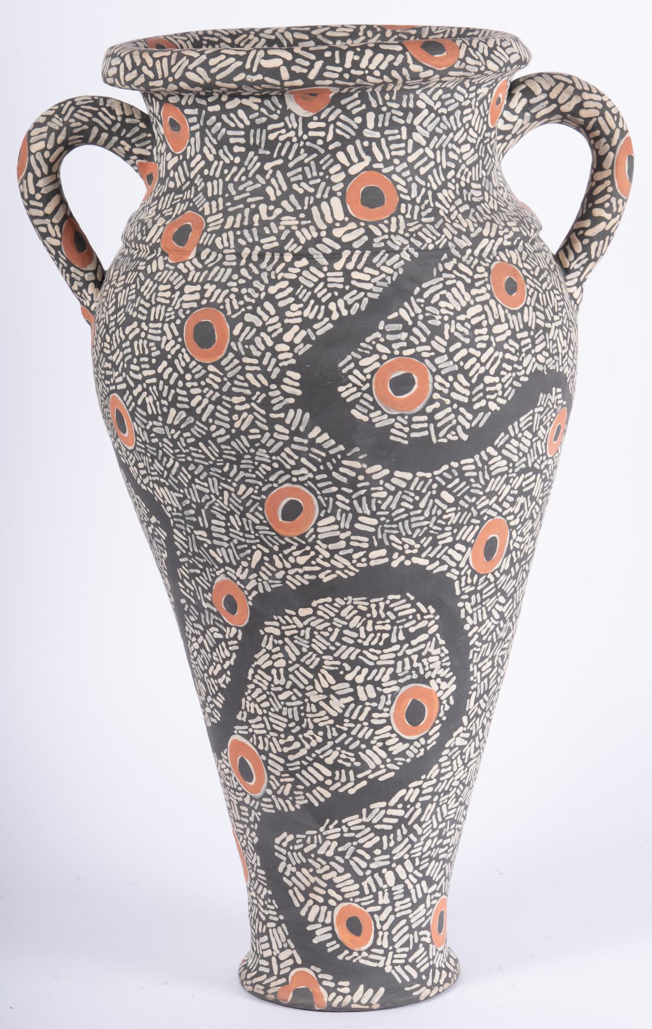John Donoghue, American (1952-2004), Polychrome decorated ceramic urn, 1981 (1 of 3)