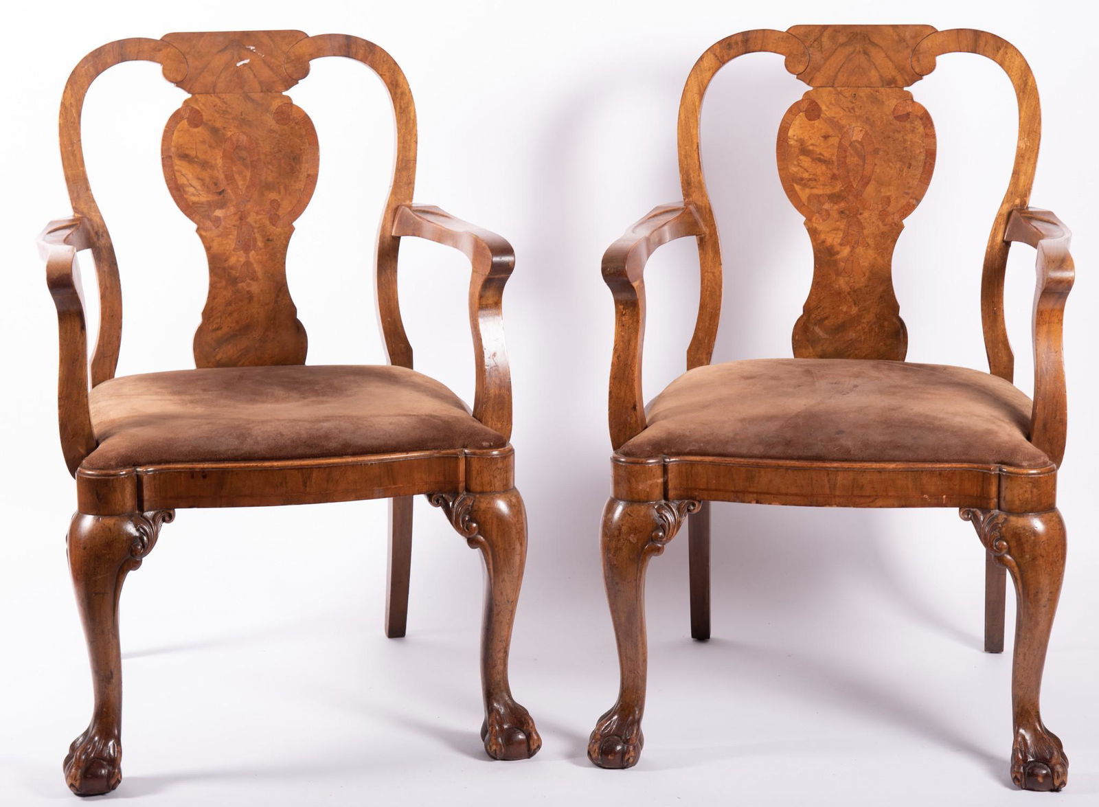 Pair Of Antique Georgian Arm Chairs (1 of 4)