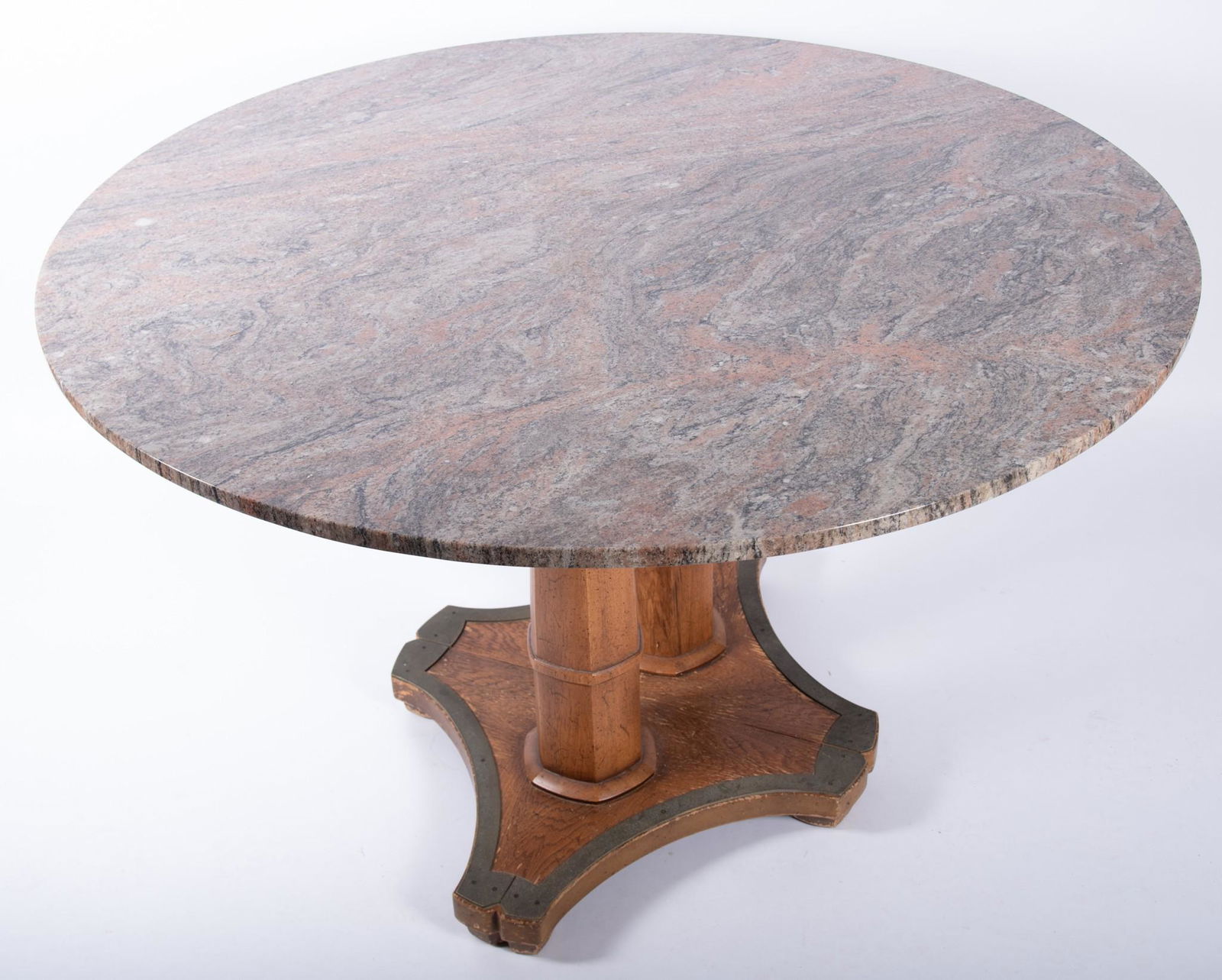 Empire Design Circular Marble Top Pedestal Table (1 of 4)