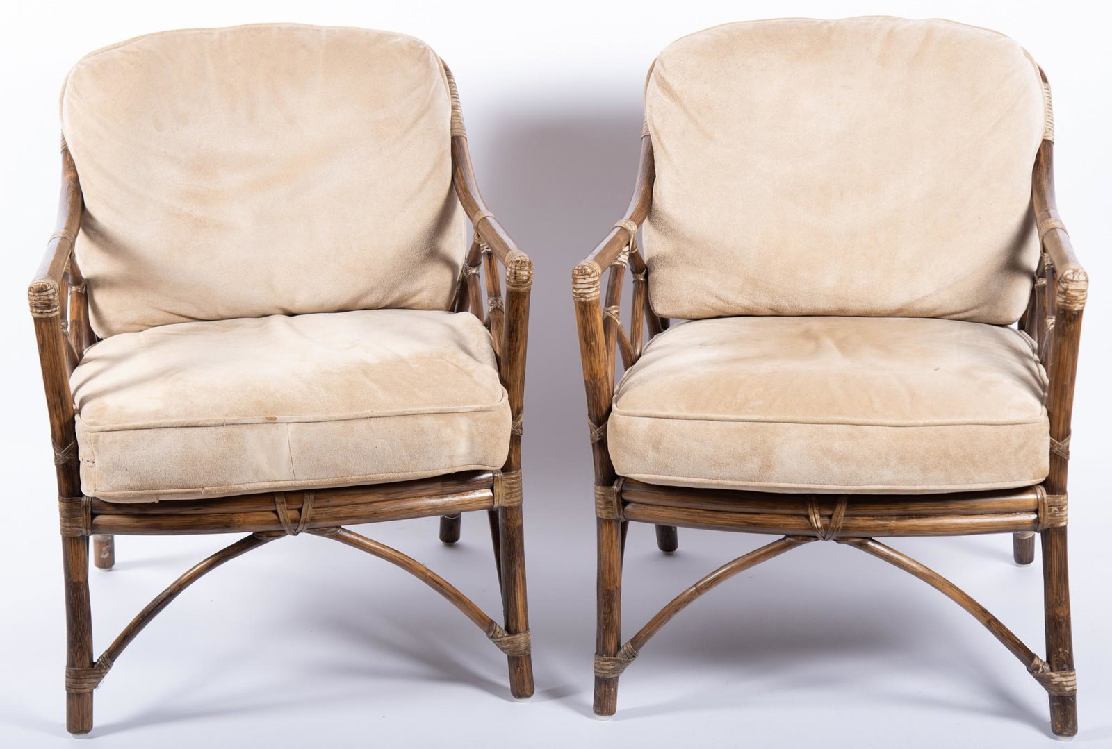 Pair Of Contemporary McGuire Bamboo Arm Chairs (1 of 4)