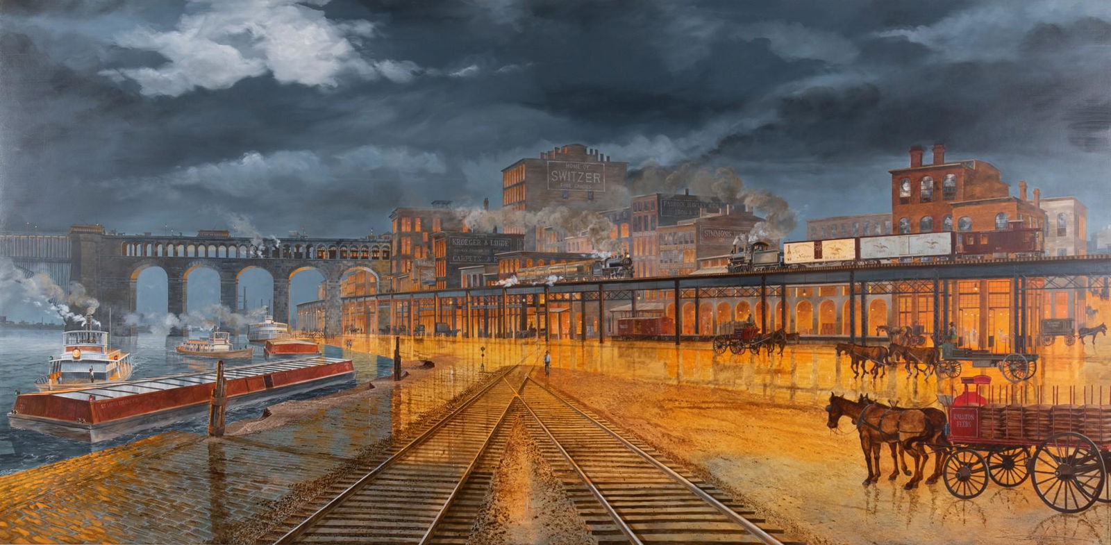 L. Edward Fisher, Illinois / Missouri (b. 1937/38), St. Louis, 1902, oil on board (1 of 10)