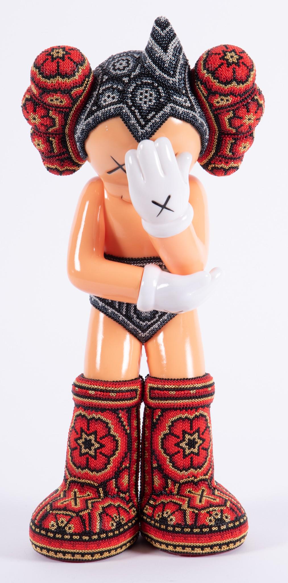 Rick Wolfryd, California, Mexico (1953 -), Kaws Astro Boy, beading on polychrome figure (1 of 5)