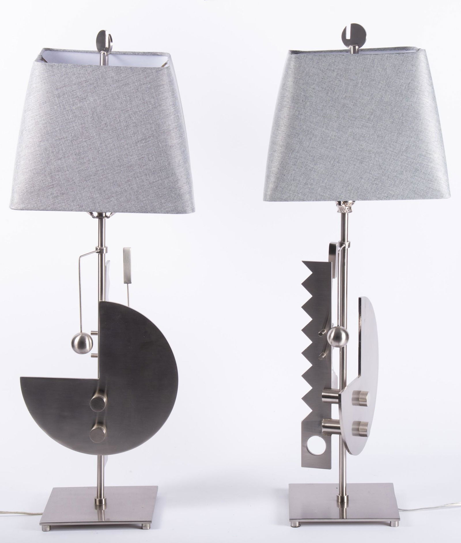 A Pair of Constructivist Design Metal Table Lamps (1 of 4)