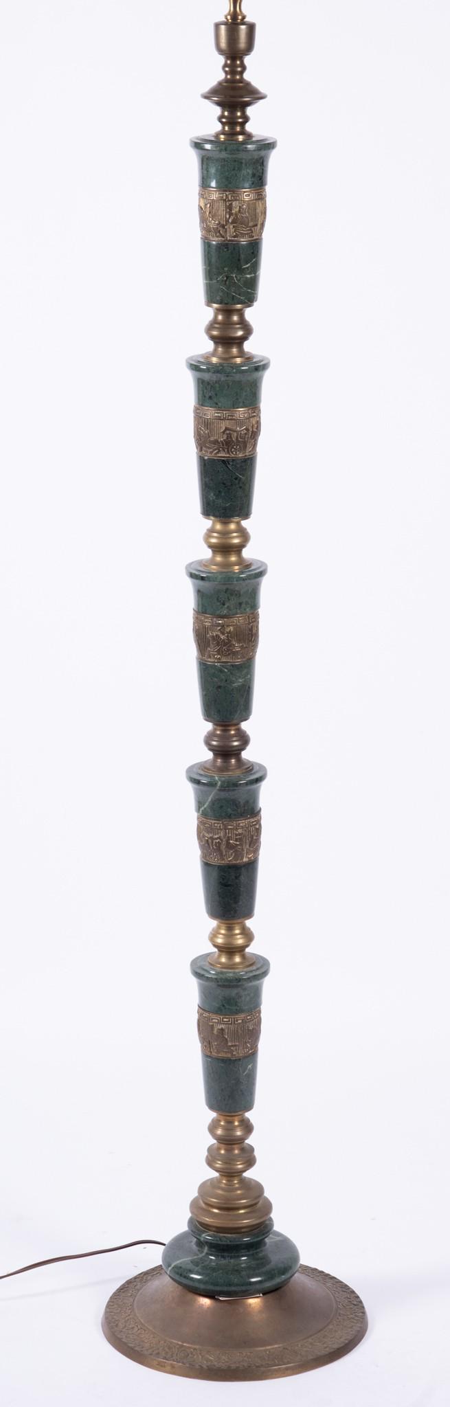 Early Twentieth Century Egyptian Revival Marble floor Lamp (1 of 4)