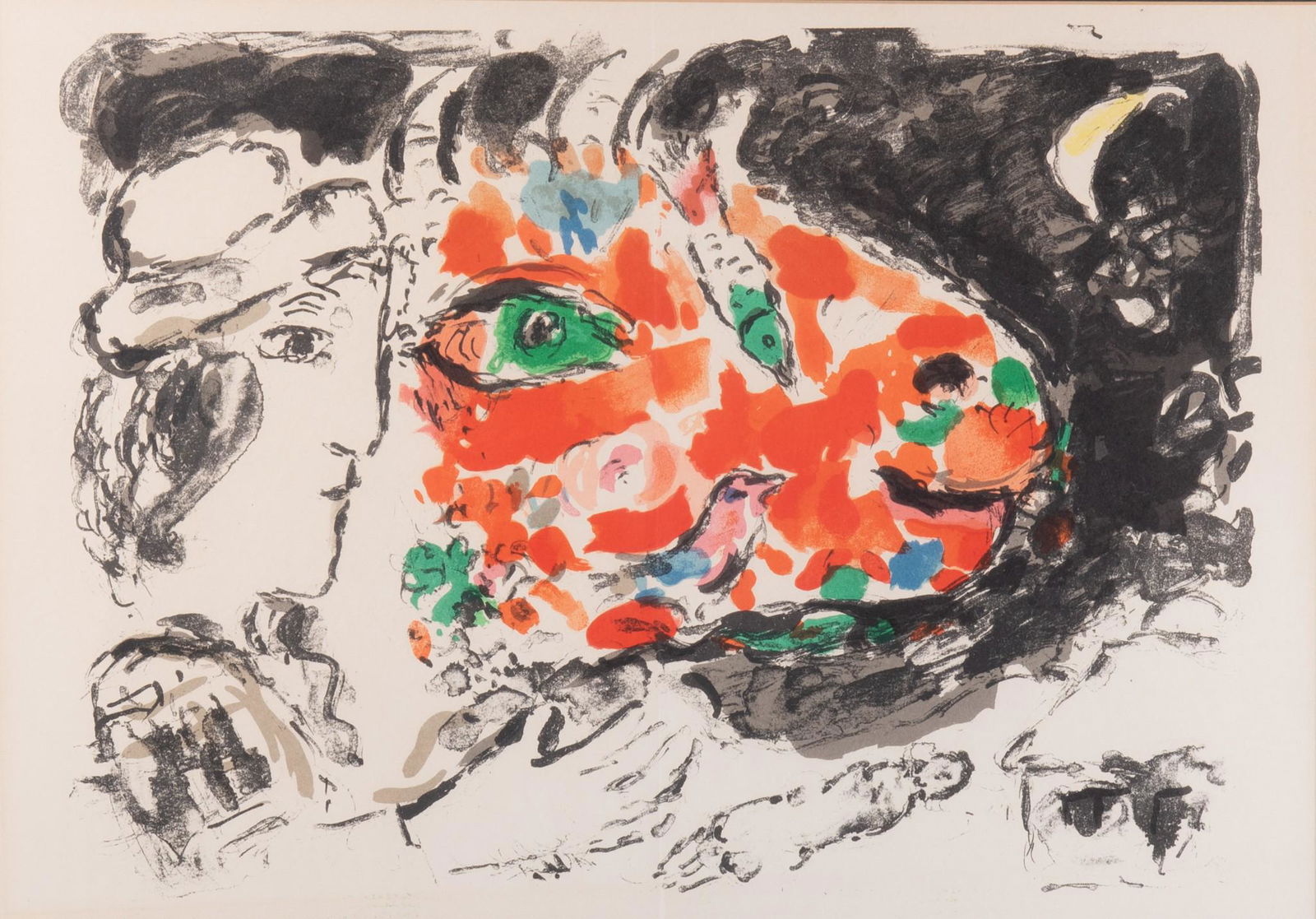 Marc Chagall, From: Beyond the Mirror, 1971, "After Winter", color lithograph (1 of 5)