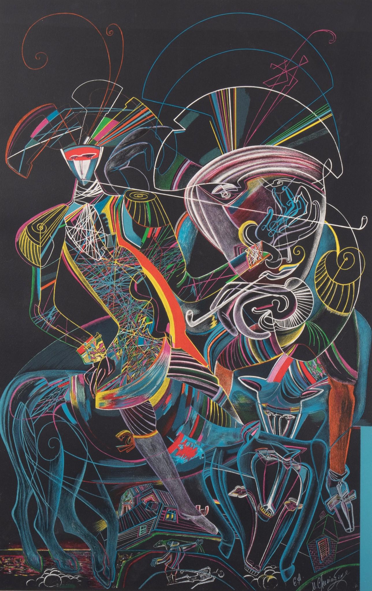 Mihial Chemiakin, Russian / American (b. 1943), Gendarme Russe, 1985, lithograph, edition E.A. (1 of 5)