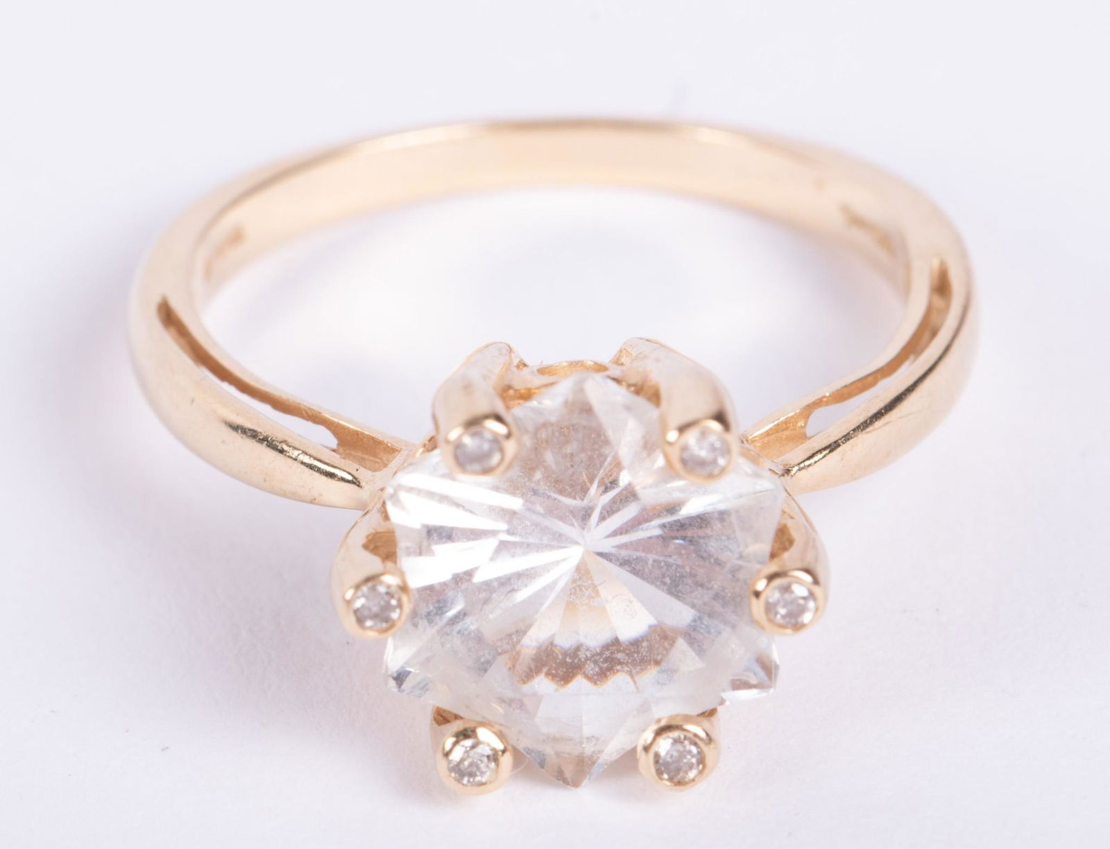 14kt Gold White Topaz Ring (1 of 2)