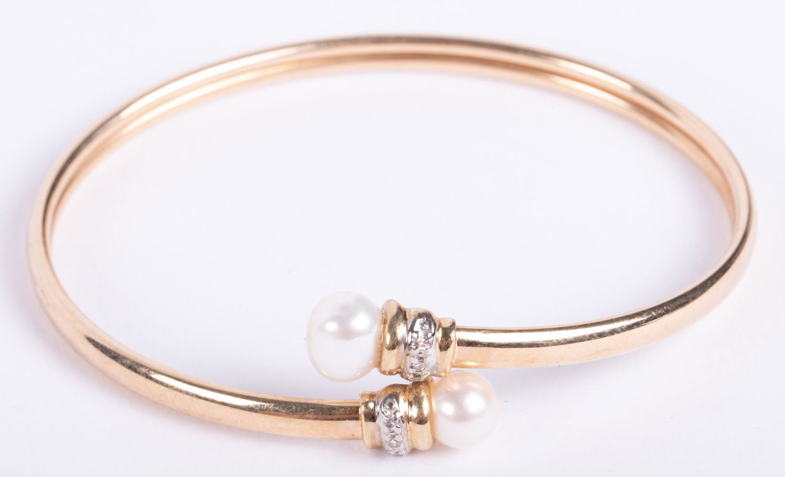 14kt Yellow Gold Diamond Bangle Bracelet (1 of 2)
