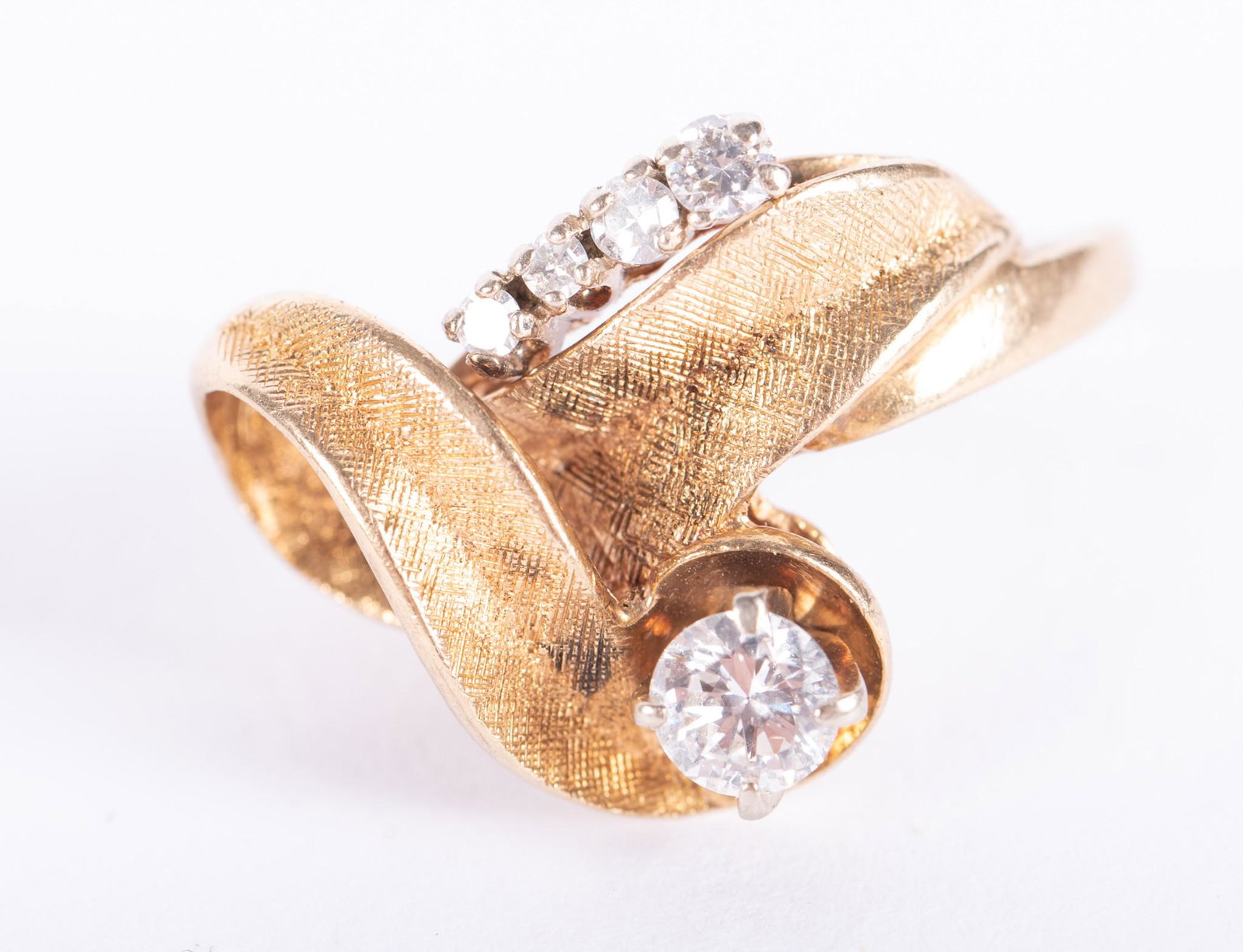 Diamond and 14k Yellow Gold Ring (1 of 2)