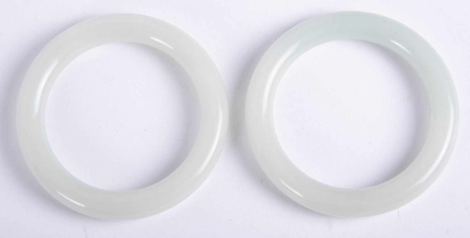 Pair Chinese Natural Calcite Bangle Bracelets (1 of 2)