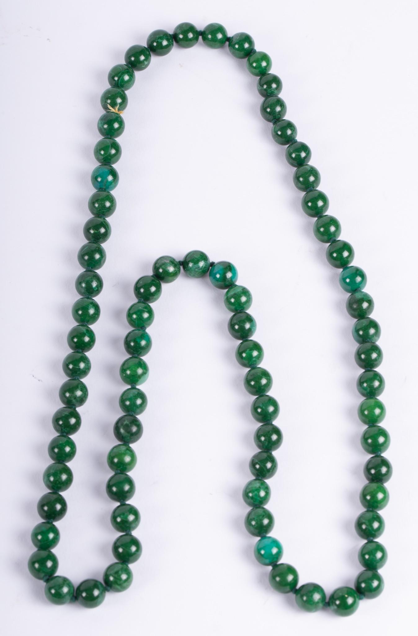 Green Howlite Bead Necklace (1 of 2)