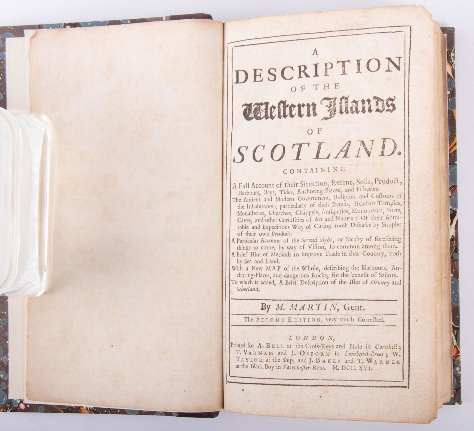 Martin, M. "A Description of the Western Islands of Scotland" Published by Andrew Bell, London, (1 of 3)