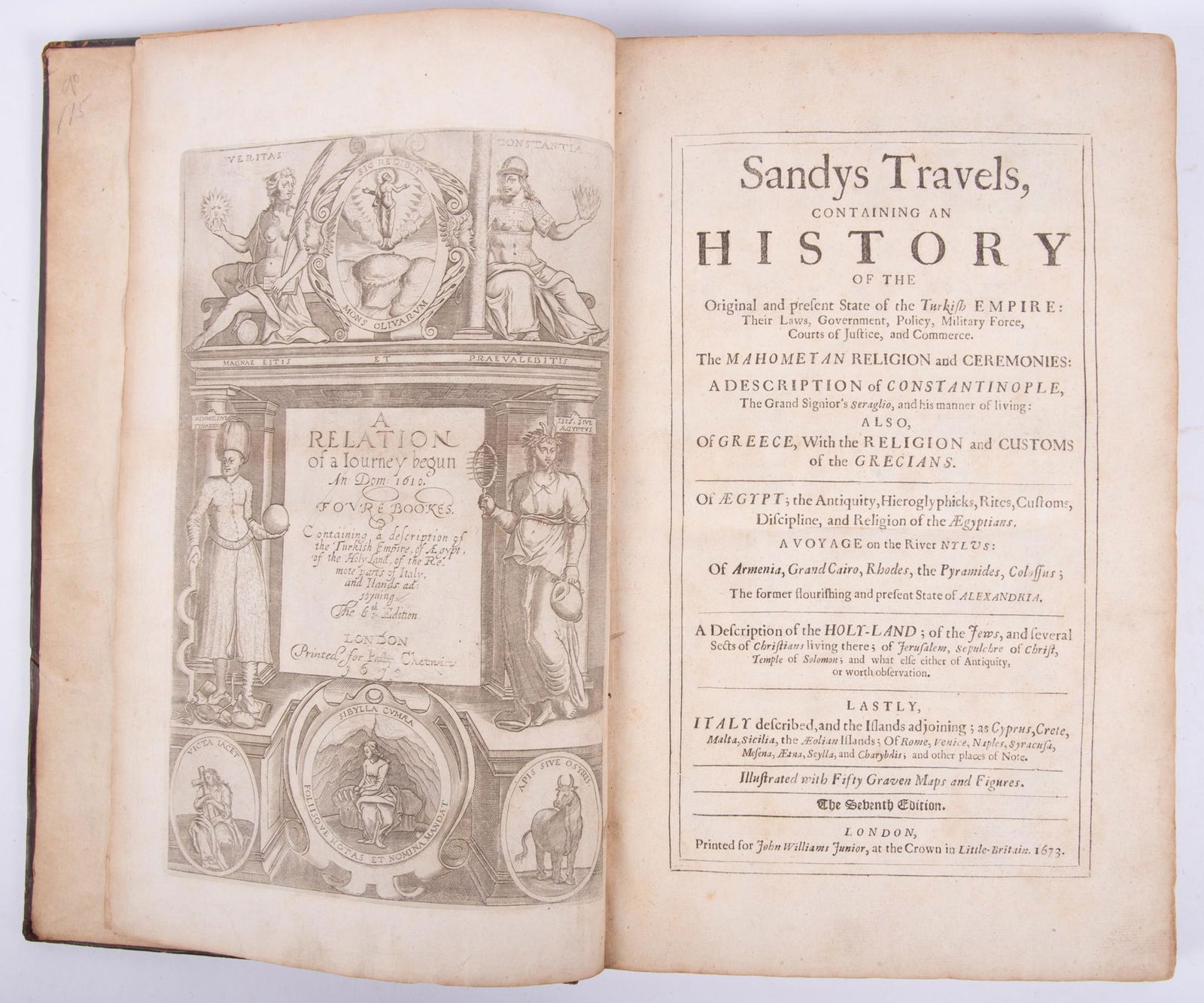 Sandys, George. "Sandys Travels, containing an History of the Original and Present State of the (1 of 3)