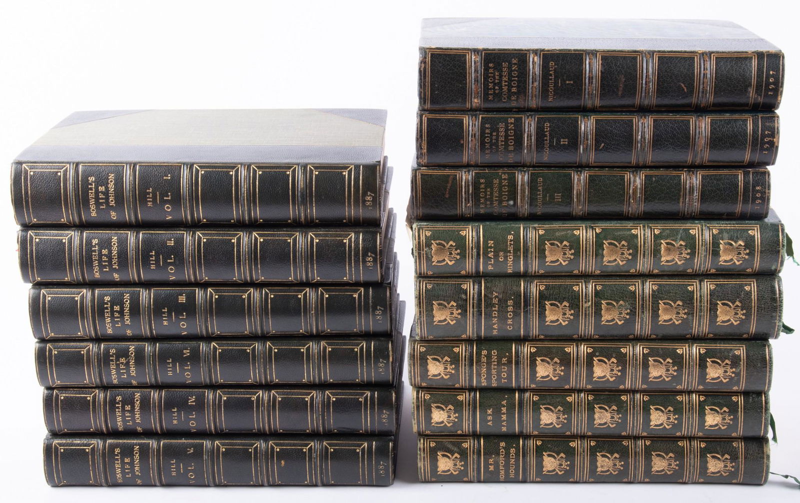 Hill. Boswell's Life of Johnson (6 Volumes, Clarendon, Oxford, 1887); Five Works by Robert Smith: Hill. Boswell's Life of Johnson (6 Volumes, Clarendon, Oxford, 1887); Five Works by Robert Smith Surtees (Bradbury, Agnew, & Co., London); Nicoullaud. Memoirs of the Comtesse De Boigne (3 Volumes, Hei