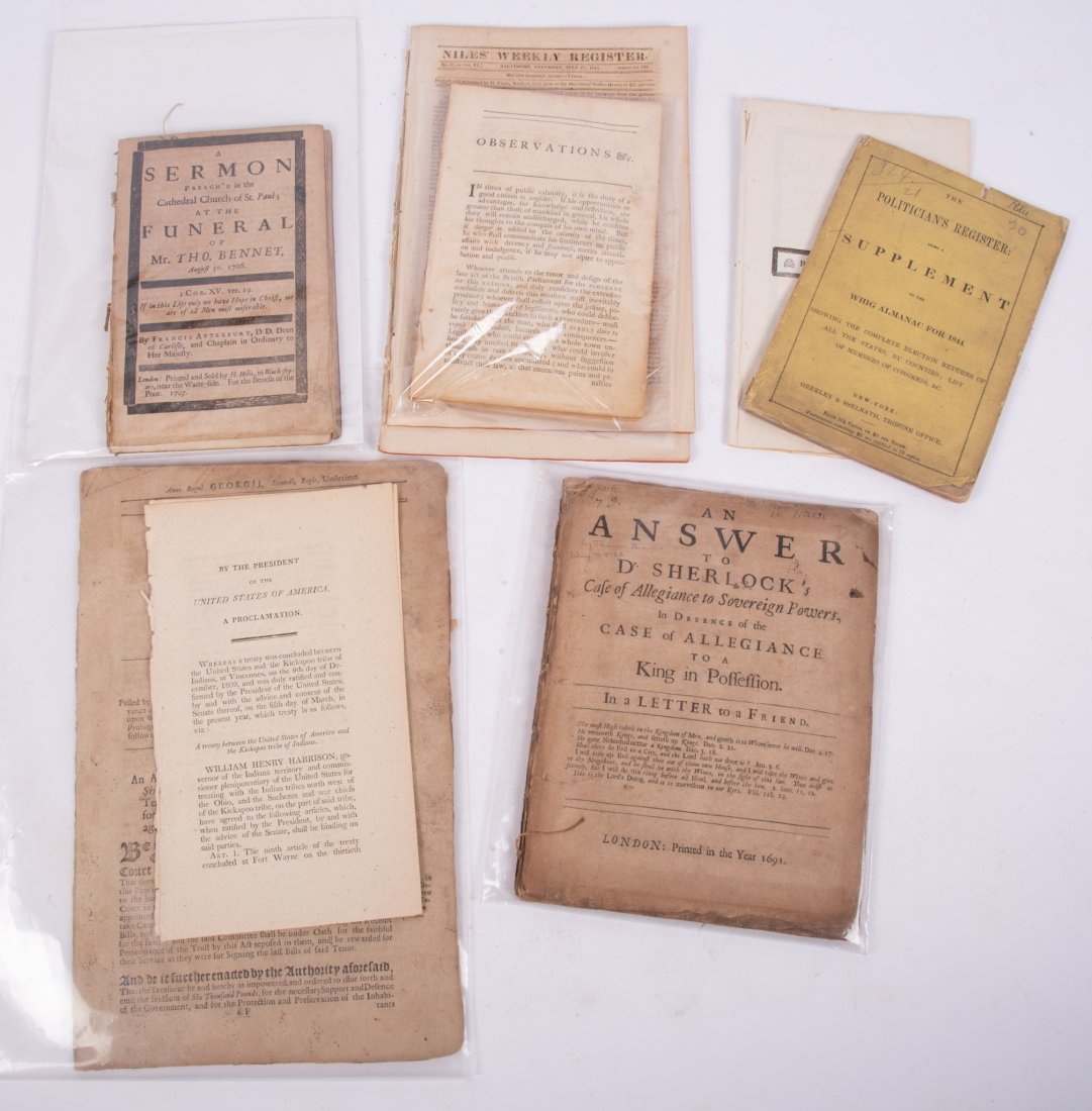 Ephemera to Include: Dr. Thacher's Sermon on the Death of General Washington, A Sermon Preached in (1 of 1)