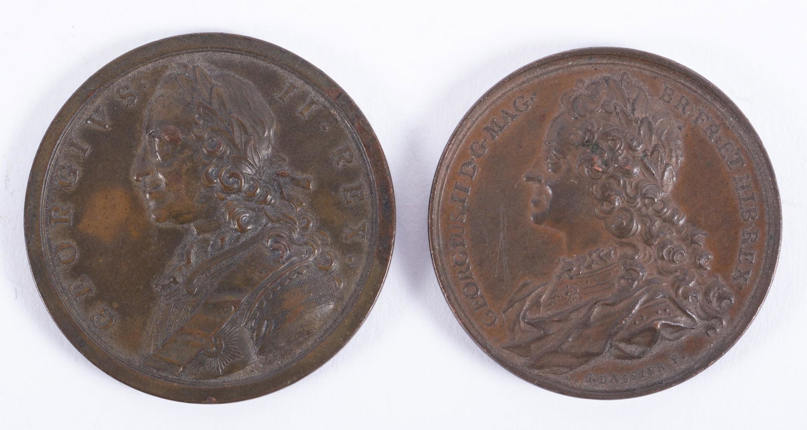 Two George II Commemorative Medals, 1728, and 1760 (1 of 2)
