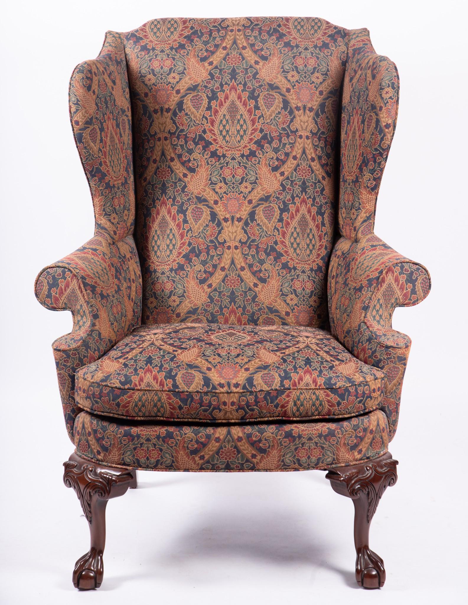 Southwood Chippendale Style Wingback Arm Chair (1 of 3)