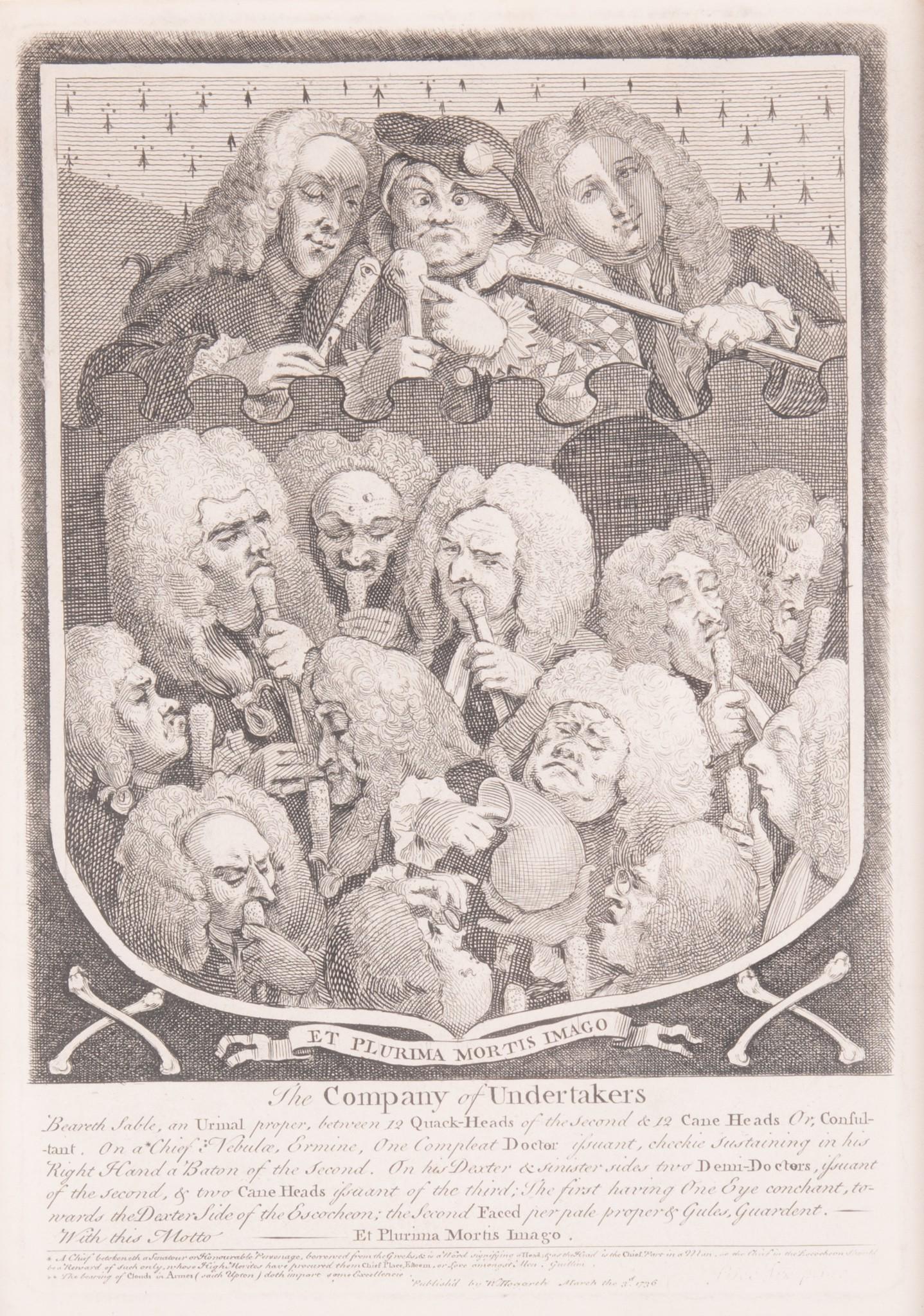 William Hogarth, British (1697-1764), The Company of Undertakers, 1736, engraving (1 of 3)