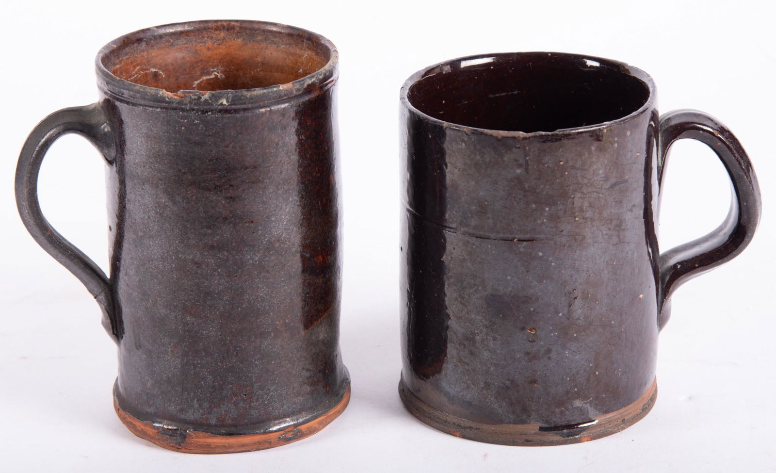 Two 19th Century Redware Mugs (1 of 3)