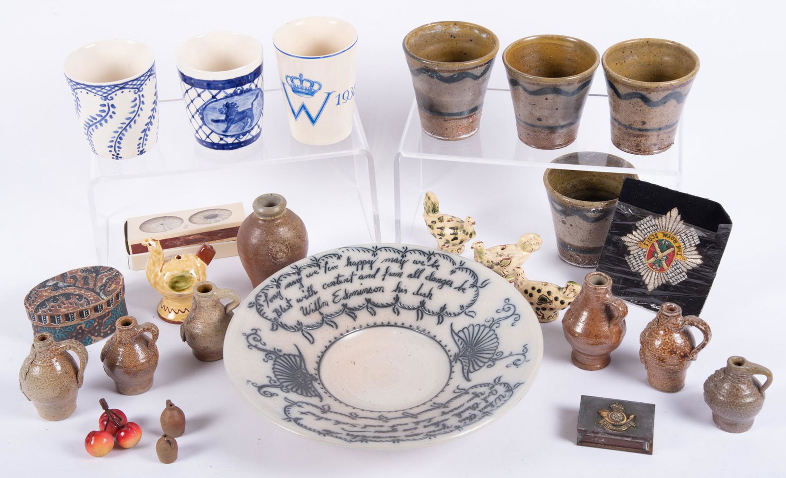 Large Lot of Salt Glazed Pottery and Porcelains (1 of 3)