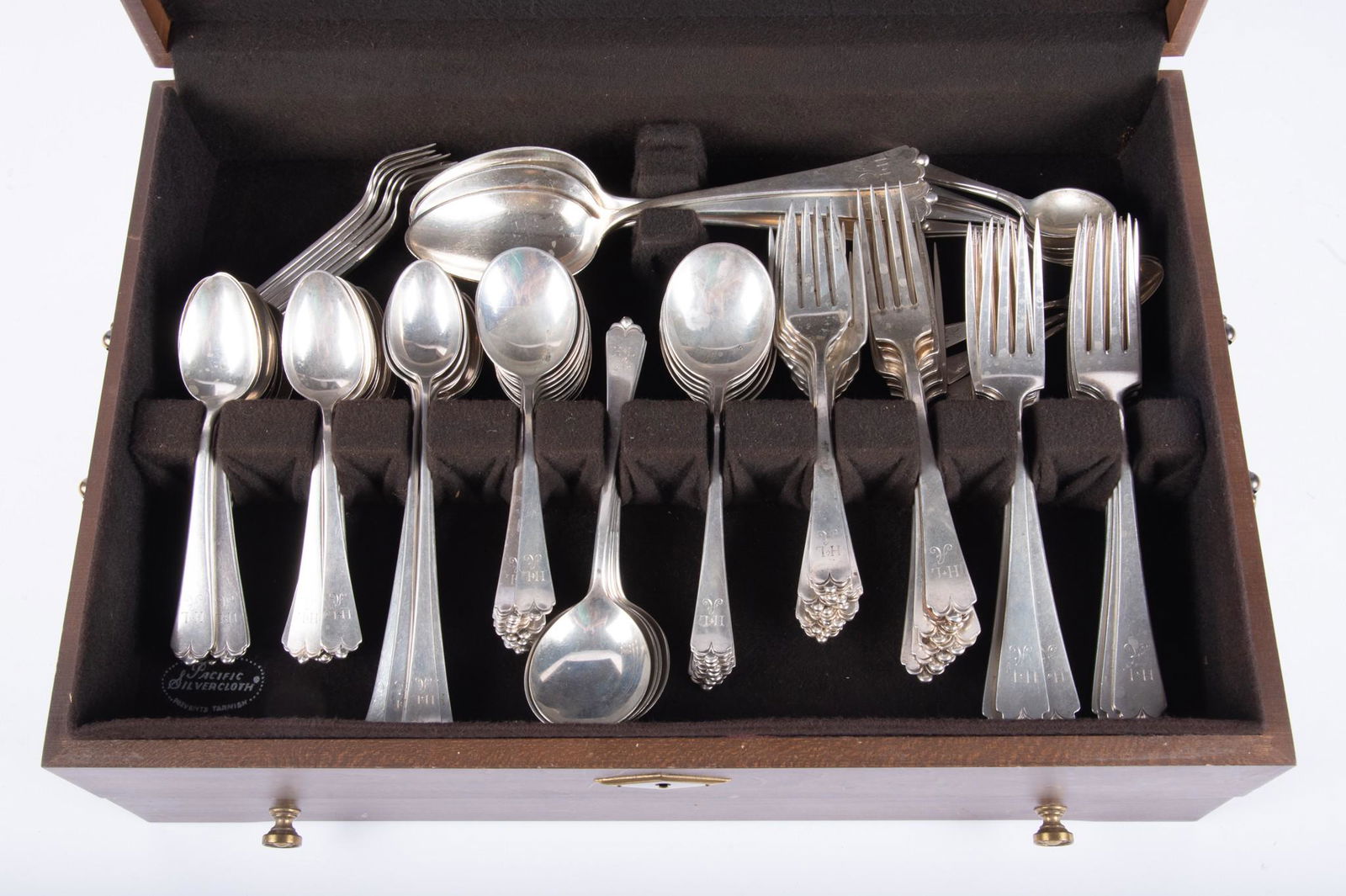 An Extensive Sterling Silver Flatware Service, "Lotus" by Watson (144 Pcs) (1 of 5)