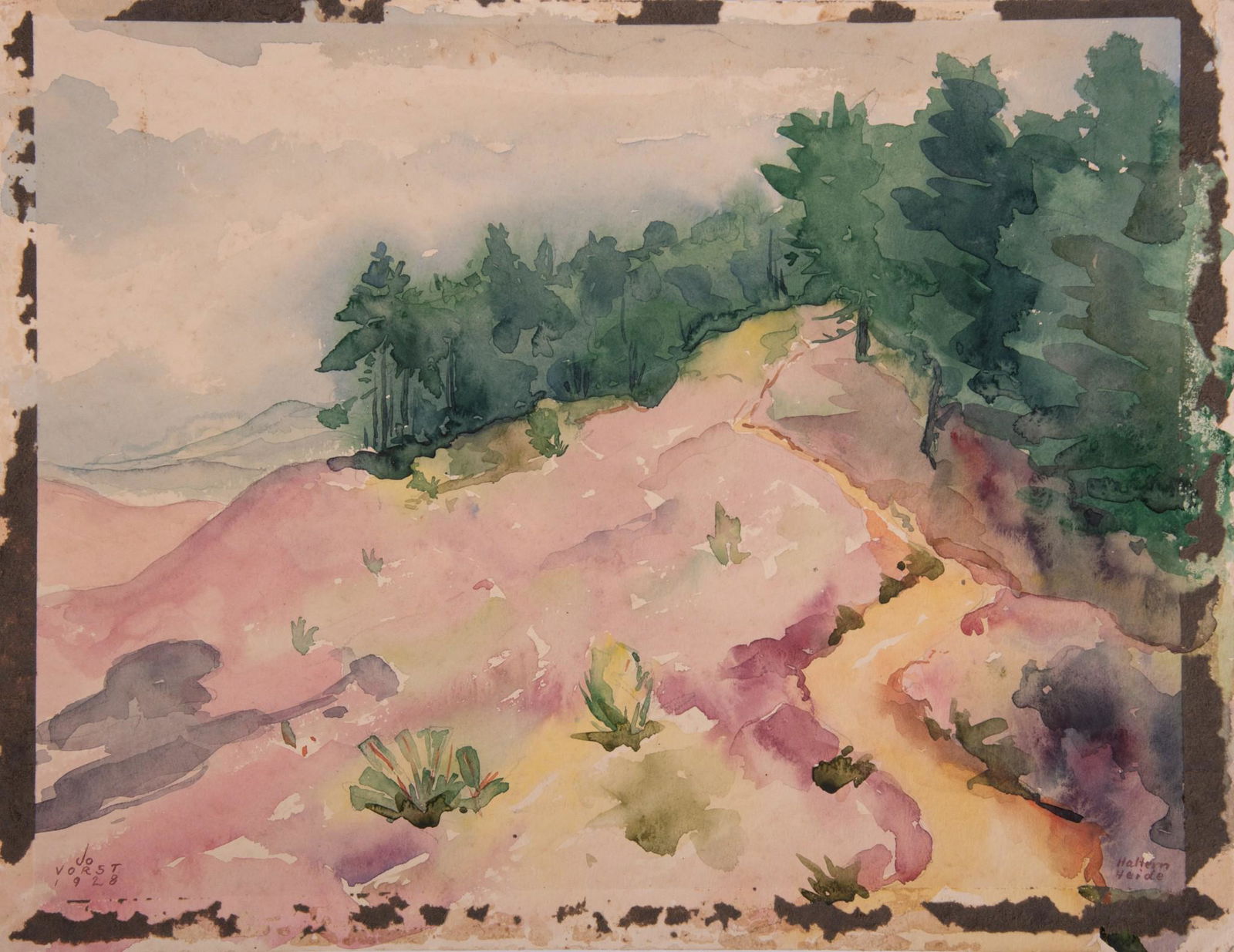 Joseph Vorst, Missouri (1897-1947), Haltorn, 1928, watercolor (1 of 5)