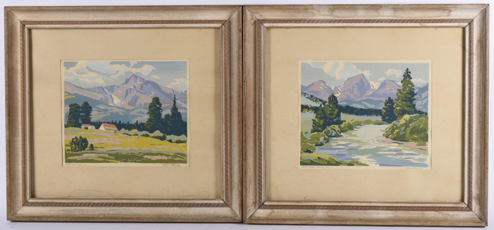 Alfred Wands, Cleveland/Denver/Taos (1904-1998), Estes Park, Colorado; and Hallet's Peak, Colorado, (1 of 3)