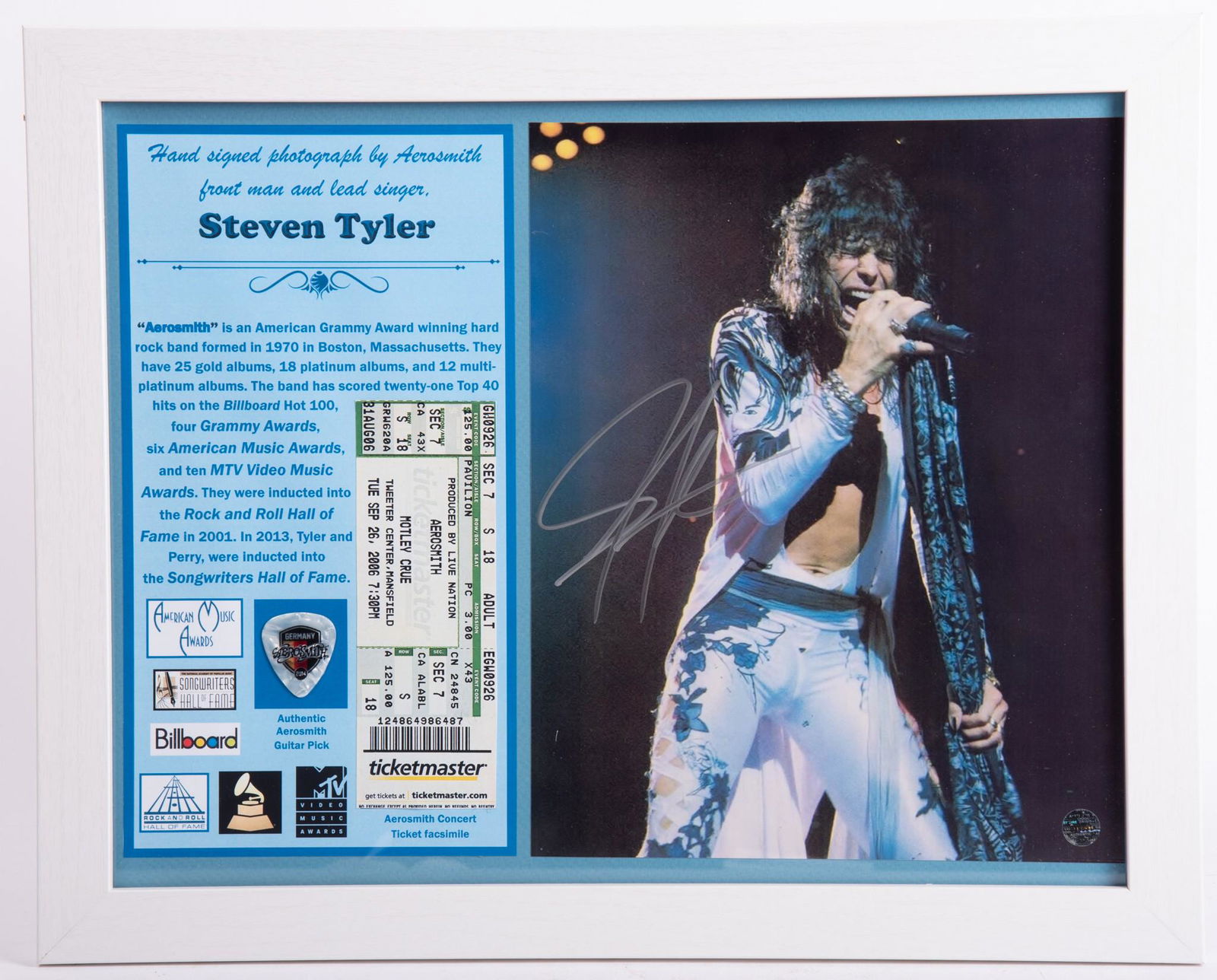 Aerosmith Signed Photo / Pick / Ticket (1 of 2)