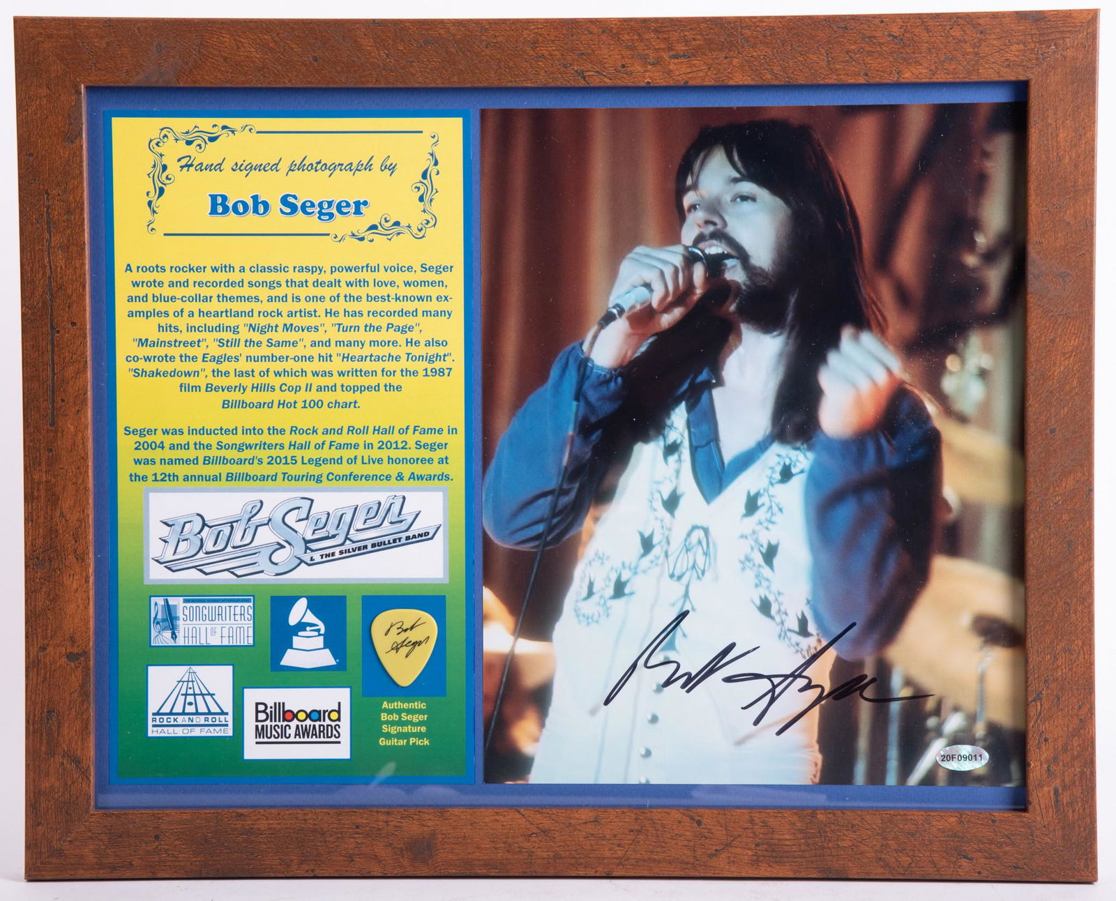 Bob Seger Signed Photo / Pick (1 of 2)
